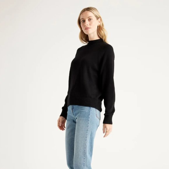 100% Organic Cotton Mockneck Sweater - Picture 1 of 5